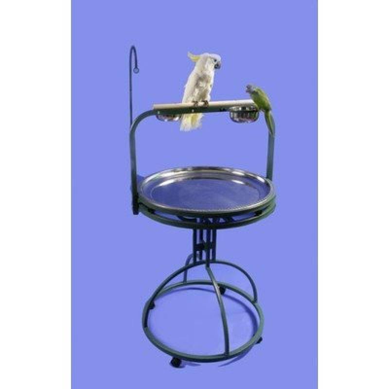 Au0026E Cage Company - Play Stand with Toy Hook for Birds Black / 28 in