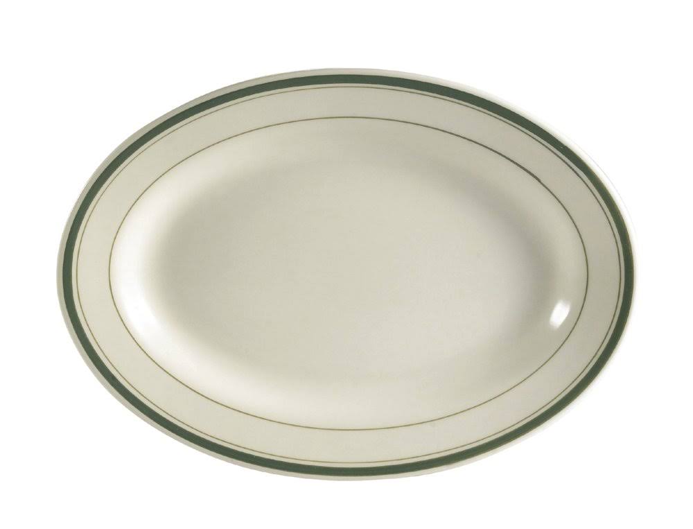 CAC China GS-34 9-38-inch by 6-14-inch Greenbrier Green Band Stonewa