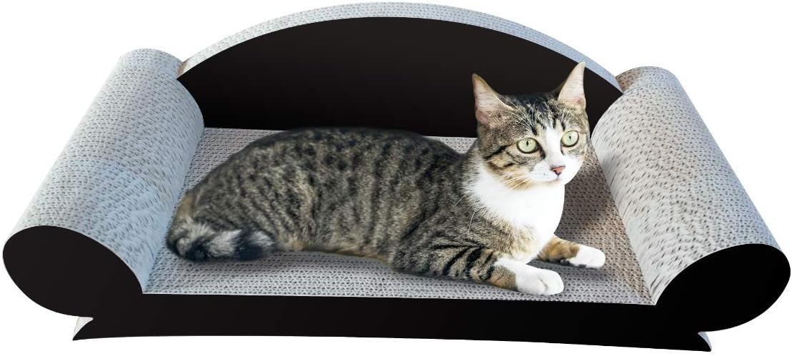 TOUCH-LOVFIN Cat Scratcher Cardboard,Cactus Cat Scratch Lounge & Cat Scratching Pad with Durable Corrugated Bed for Cats