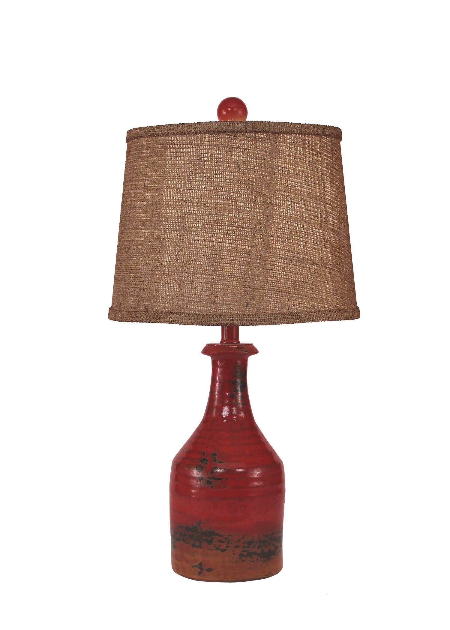 Coast Lamp Manufacturing 17 C30c Firebrick Small Clay Jug Accent Lamp