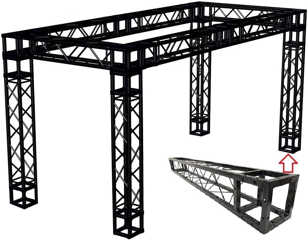 Black Truss Exhibition Booth KIT 13 ft Width/ 7.2 ft. Height Mobile Portable DJ Lighting System