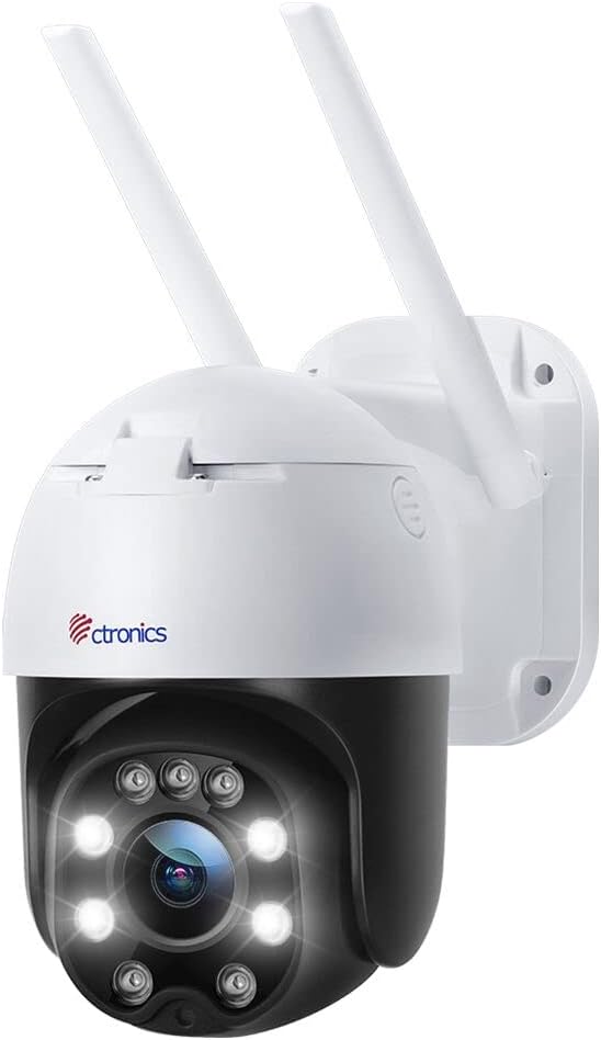 Ctronics Security Camera Color Night Vision - 1080P Security Camera Outdoor Home WiFi Camera 355&deg;Pan 90&deg;Tilt | Auto Tracking | Human Detection | 2-Way Audio