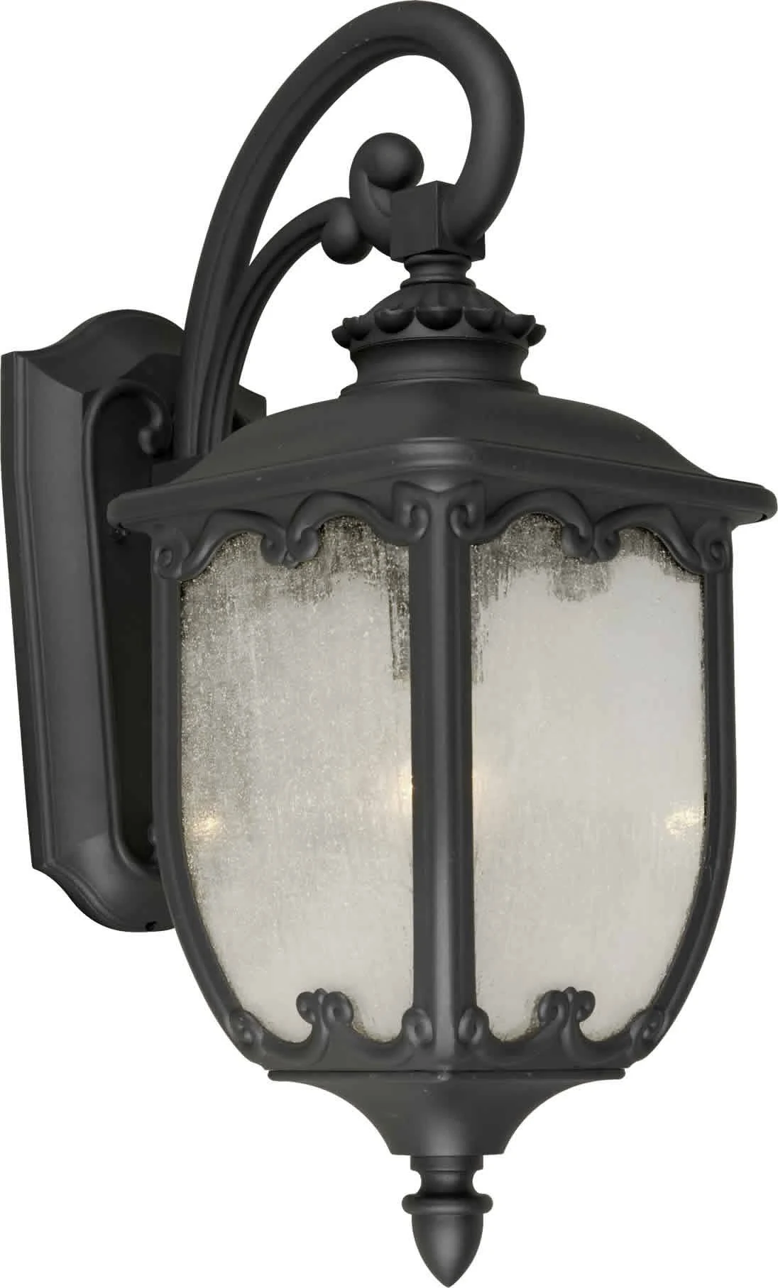 Forte Lighting 1 Light Outdoor Wall Lantern, Black