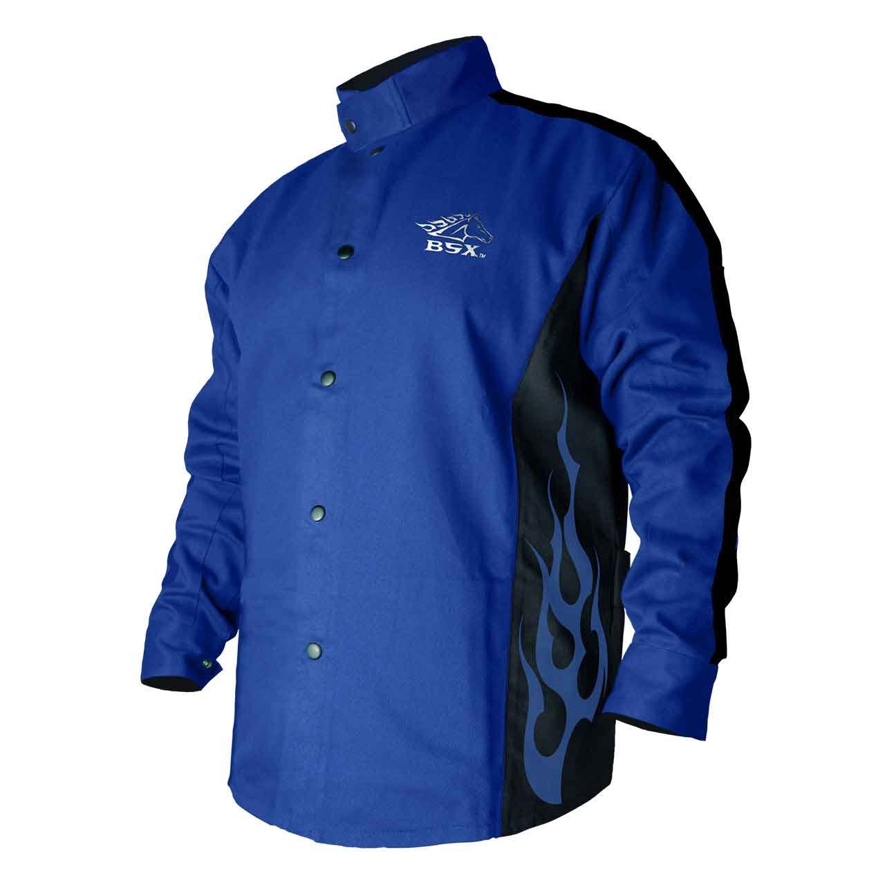 Black Stallion BSX FR Welding Coat - Roy. Blue/Black - XL Pack of 2