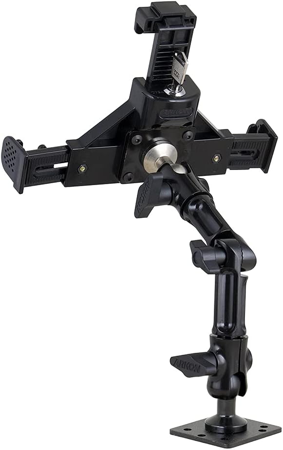 ARKON Mounts SM9HD6 Heavy Duty Multi Angle Locking Phone Mount with 4-Hole AMPS Drill Base Retail Black Pack of 2