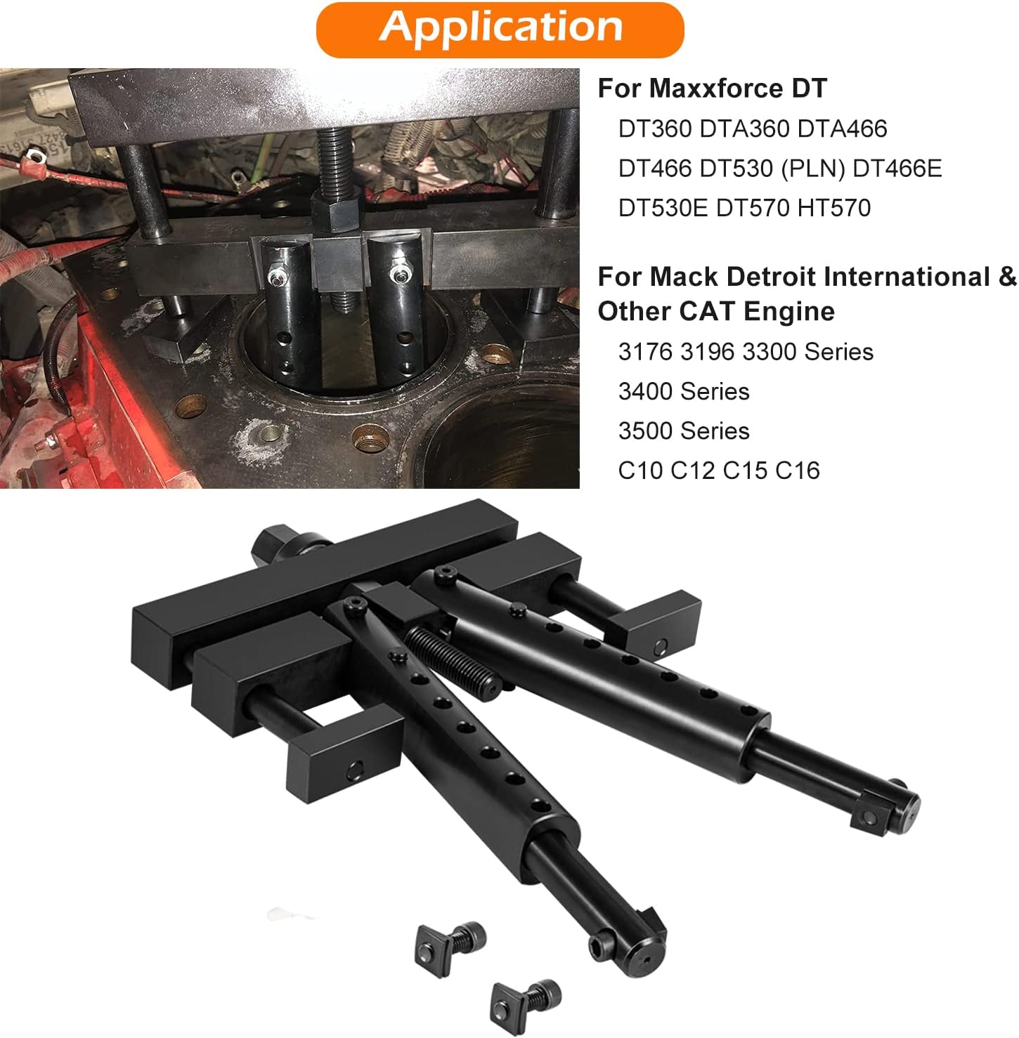 Bonbo Universal Cylinder Liner Puller Assembly for Mack Caterpillar CAT on Wet Liners 3-7/8