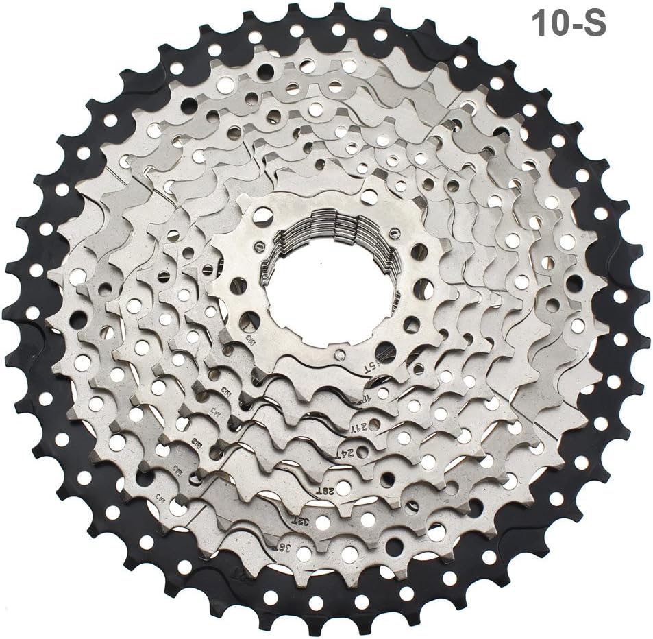 CYSKY 10 Speed Cassette 11-42 Cassette 10 Speed Fit for Mountain Bike, Road Bicycle, MTB, BMX, SRAM Shimano Sunrace 10 Speed Freehub Body (Light Weight) Pack of 2