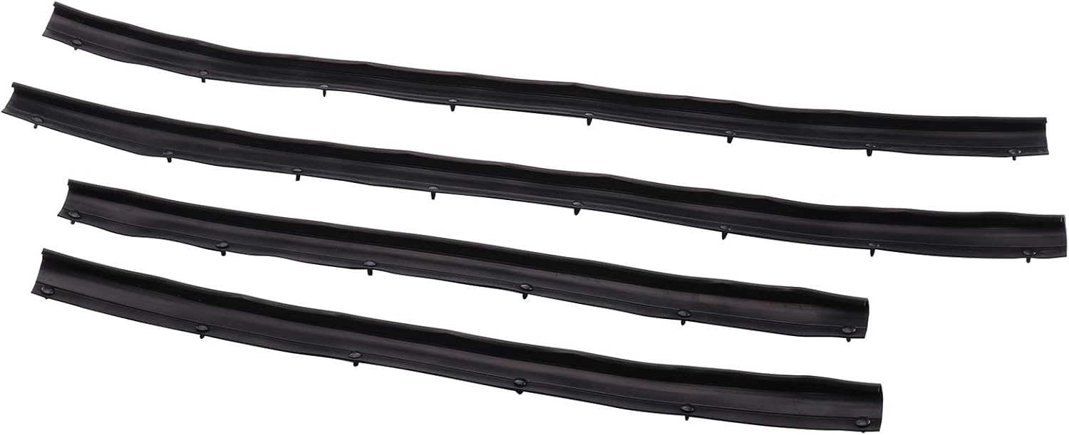 TIMAGIC 4Pcs Lower Door Seal Weatherstrip Rubber Felt Trim Fit for Compatible with Ford F250 F350 F450 F550 Super Duty Crew Cab 1999-2016 Replace for F81Z-2520758-AA 1C3Z-26253A24-A