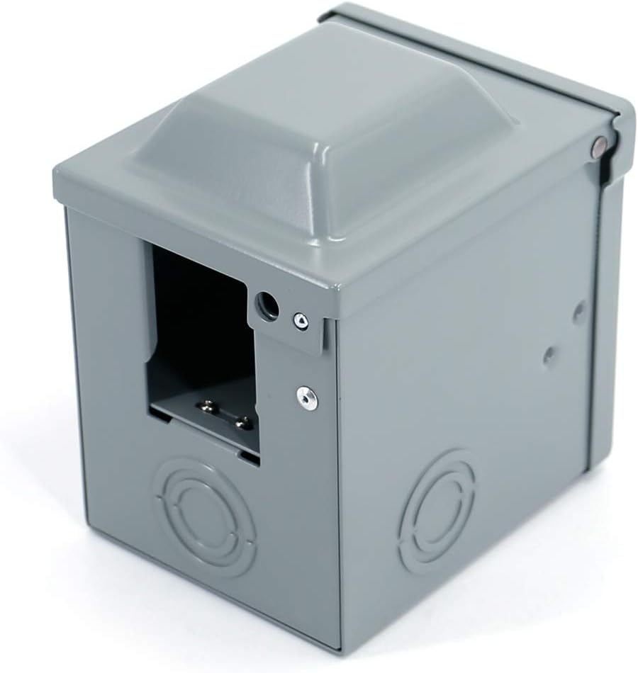 UTSAUTO 30 Amp RV Power Outlet Box Enclosed Lockable Weatherproof Outdoor Electrical 125 Volt Receptacle Plug Box Nema TT-30R Receptacle for RV Camper Travel Trailer Motorhome Hookup Power