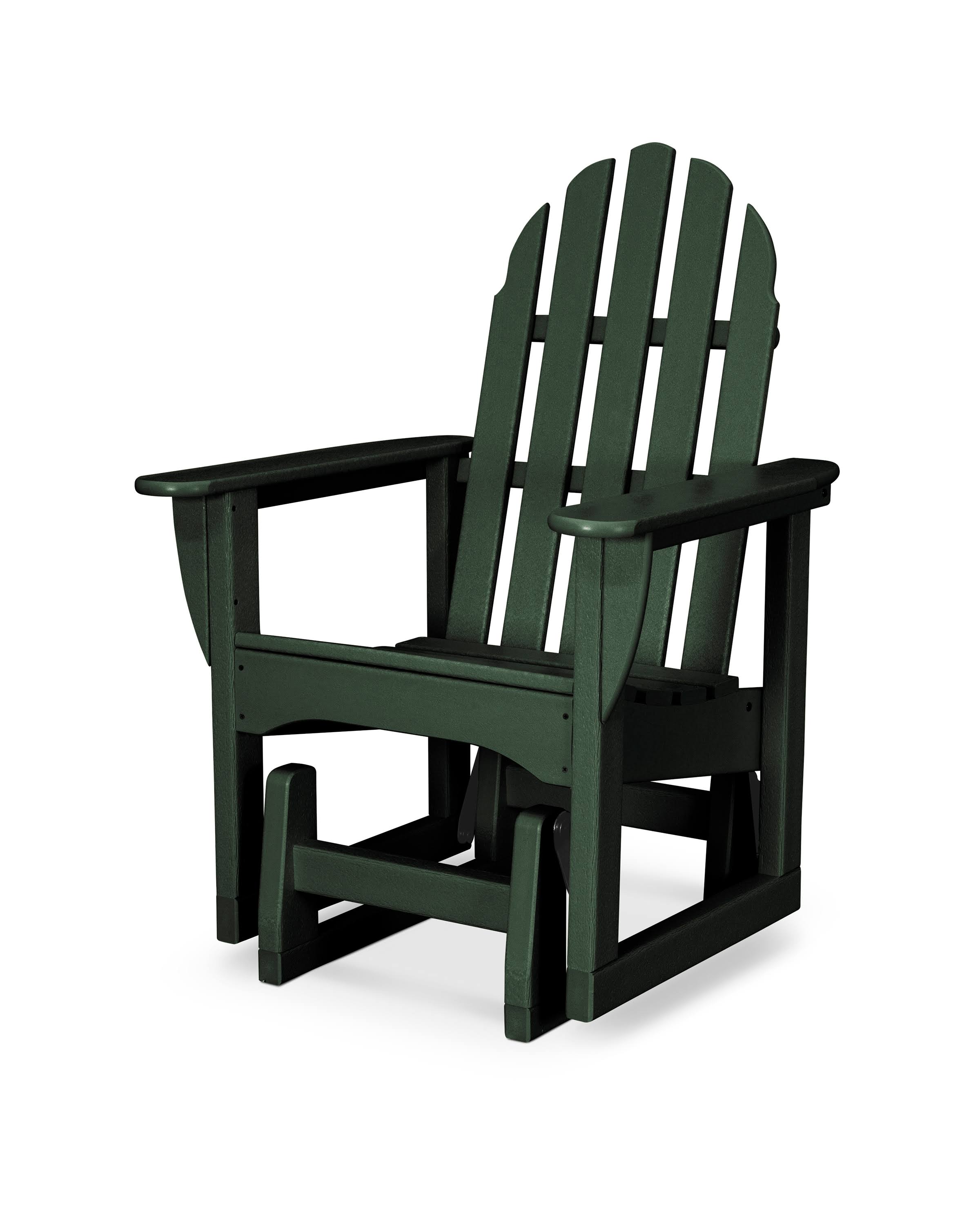 POLYWOOD Classic Adirondack Glider Chair - Green