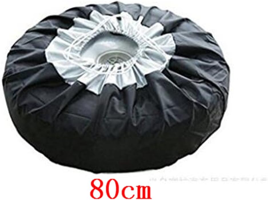 Ken-Tool Car Black Sliver 13-19'',17-22'' Automotive Spare Tire Tyre Wheel Cover with Carrying Handles Tote Car Wheel Protector Storage Bag (1PCS of Pack) (80cm)