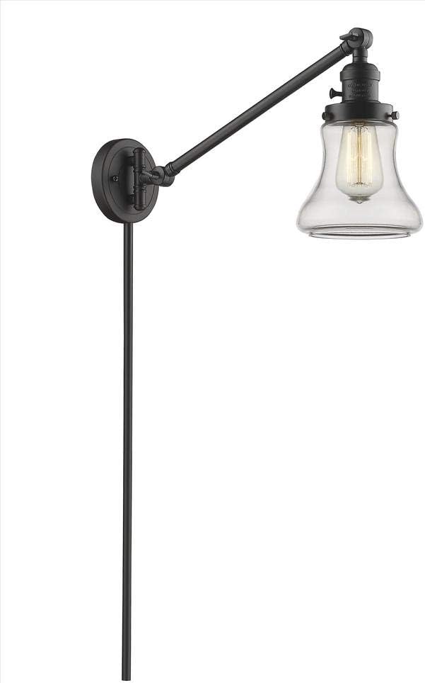 Innovations 237-BAB-G194-LED 1 Light Vintage Dimmable LED Swing Arm, Black Antique Brass