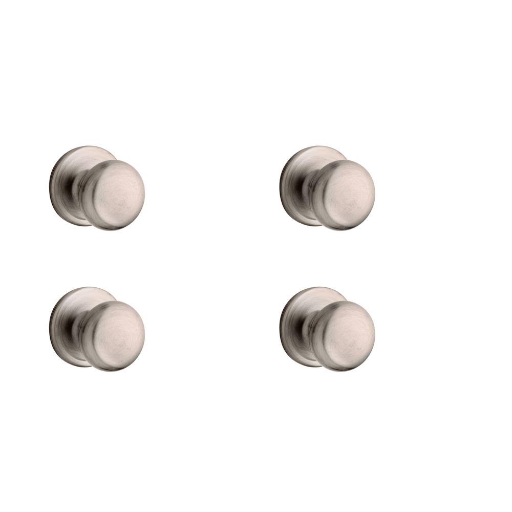 Kwikset Juno Satin Nickel Passage Hall/Closet Door Knob (4-Pack)