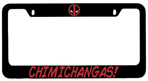 Black Metal Chimichangas! License Plate Frame Auto Accessory