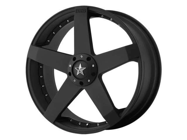 18x22 inch 18x8 KMC KM775 Rockstar 5x100/5x114.3 +42mm Matte Black Wheel Rim