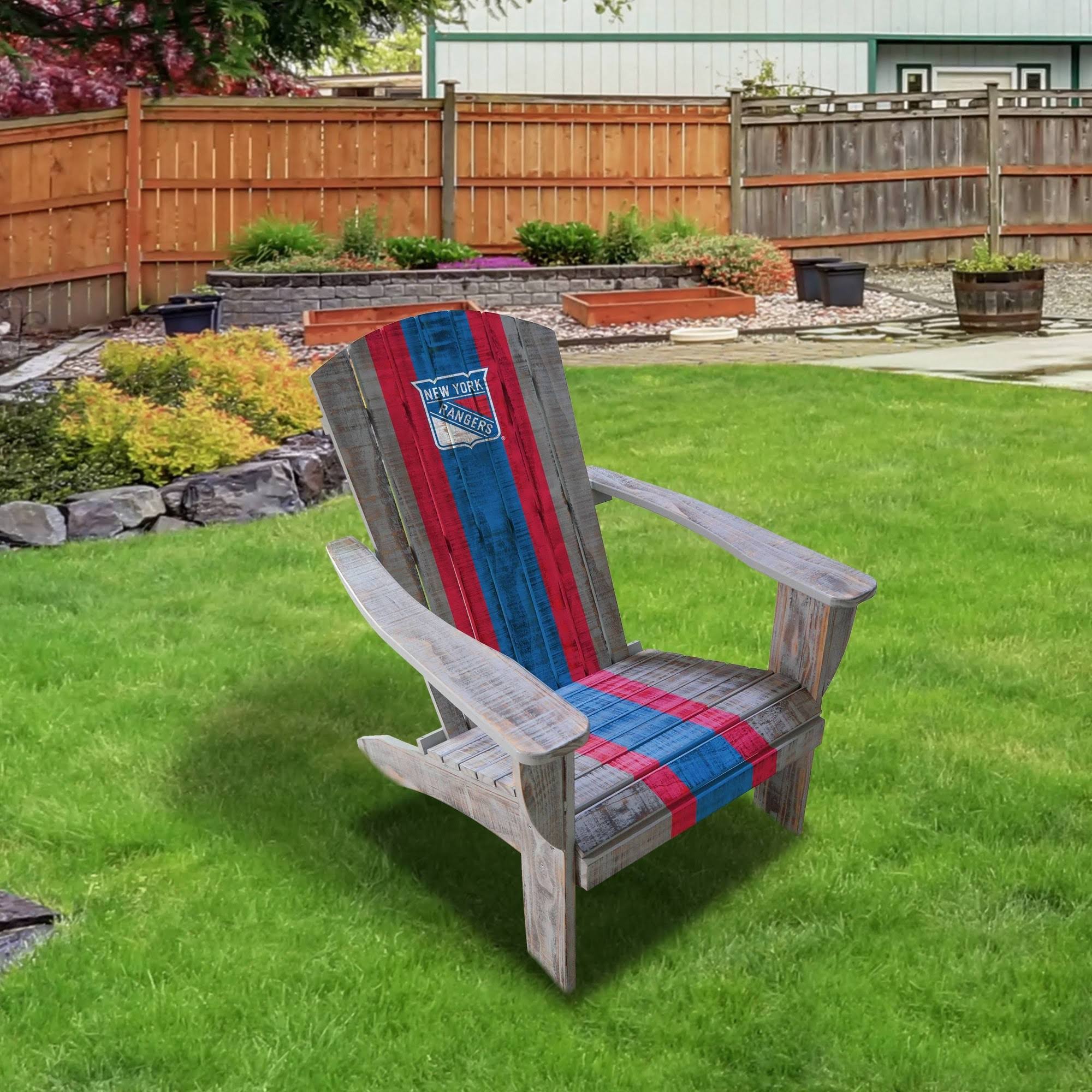 NHL New York Rangers Wooden Adirondack Chair