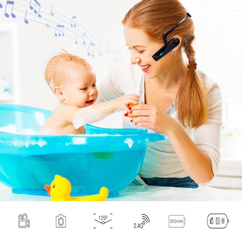 1920x1080P 20MP HD Head Mounted Action Camera, Head Wear Mini Sports Camcorder Wide Angle Video WiFi Cell Phone APP Control with Microphone