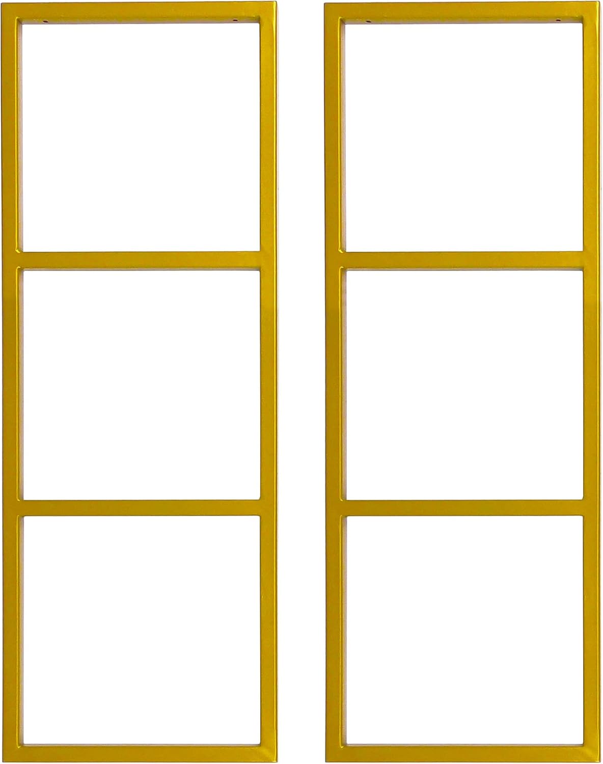 DIYHD 36IN 3 Layer Ceiling Mount Golden Color Flat Pipe Shelf Bracket Industrial Kitchen Sheves,No Wooden Box Pack of 2