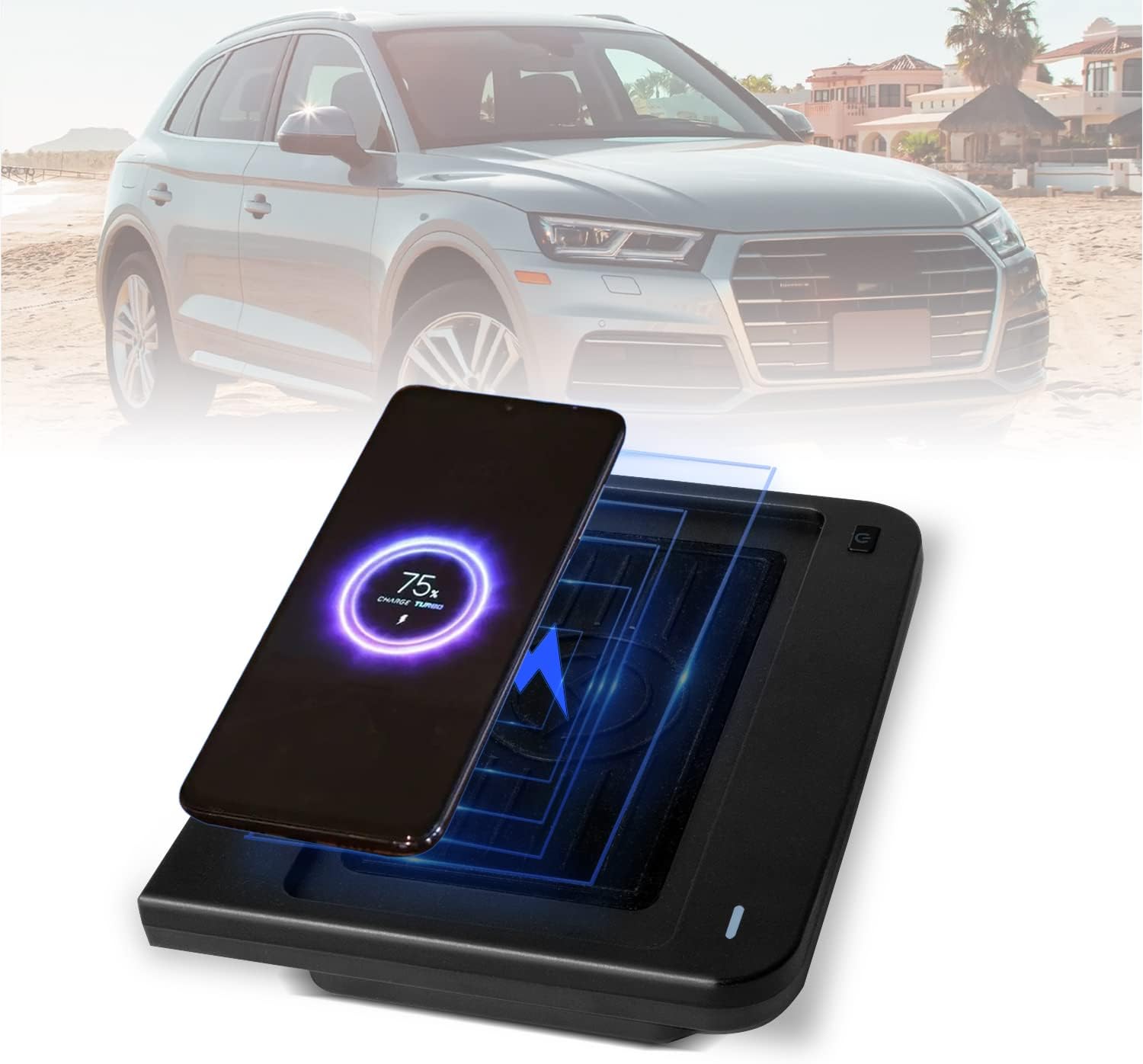 Wztepeng Center Console for Phone Car Wireless Charger Charging pad Compatible with 2018 2019 2020 2021 2022 Audi Q5 SQ5 Pack of 2