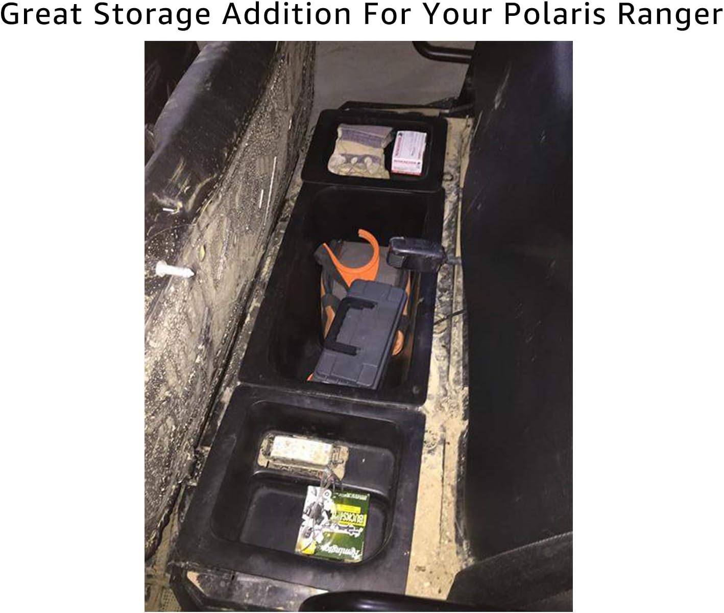 Ranger Under Seat Storage Box, A & UTV PRO Underseat Storage Bin Three Set for Polaris Ranger 500/570 Mid Size 2015-2021 Fits 50 inch Wide Accessories