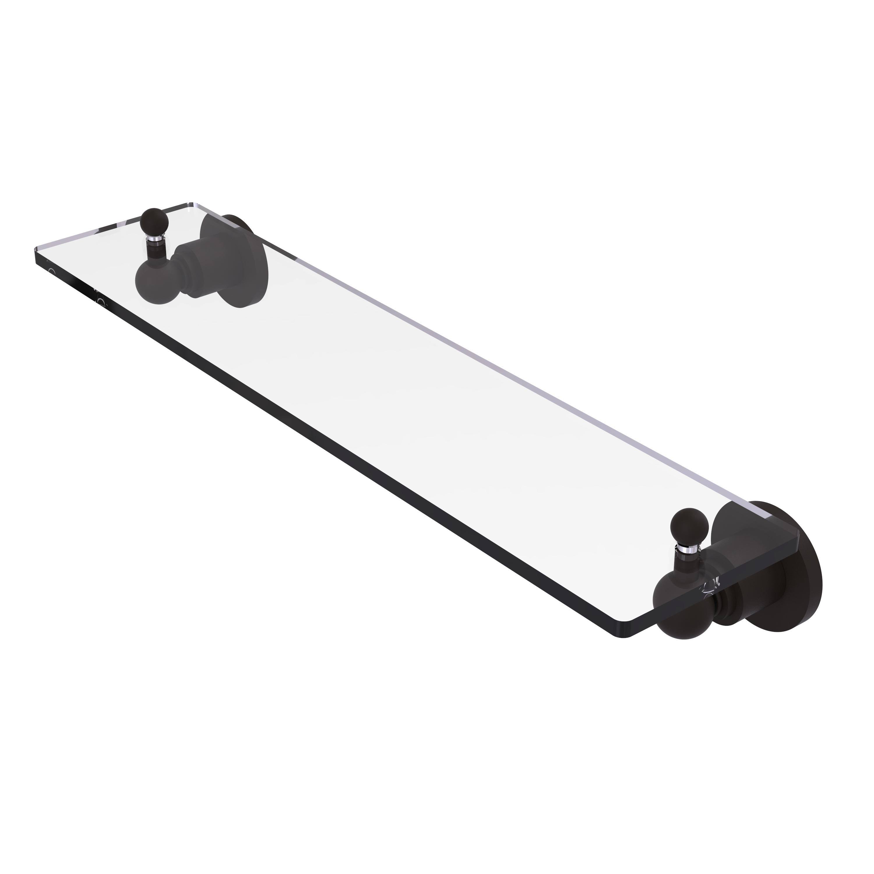 Allied Brass Astor Place 22 inch Glass Vanity Shelf Beveled Edges Oil Rubbed Bronze