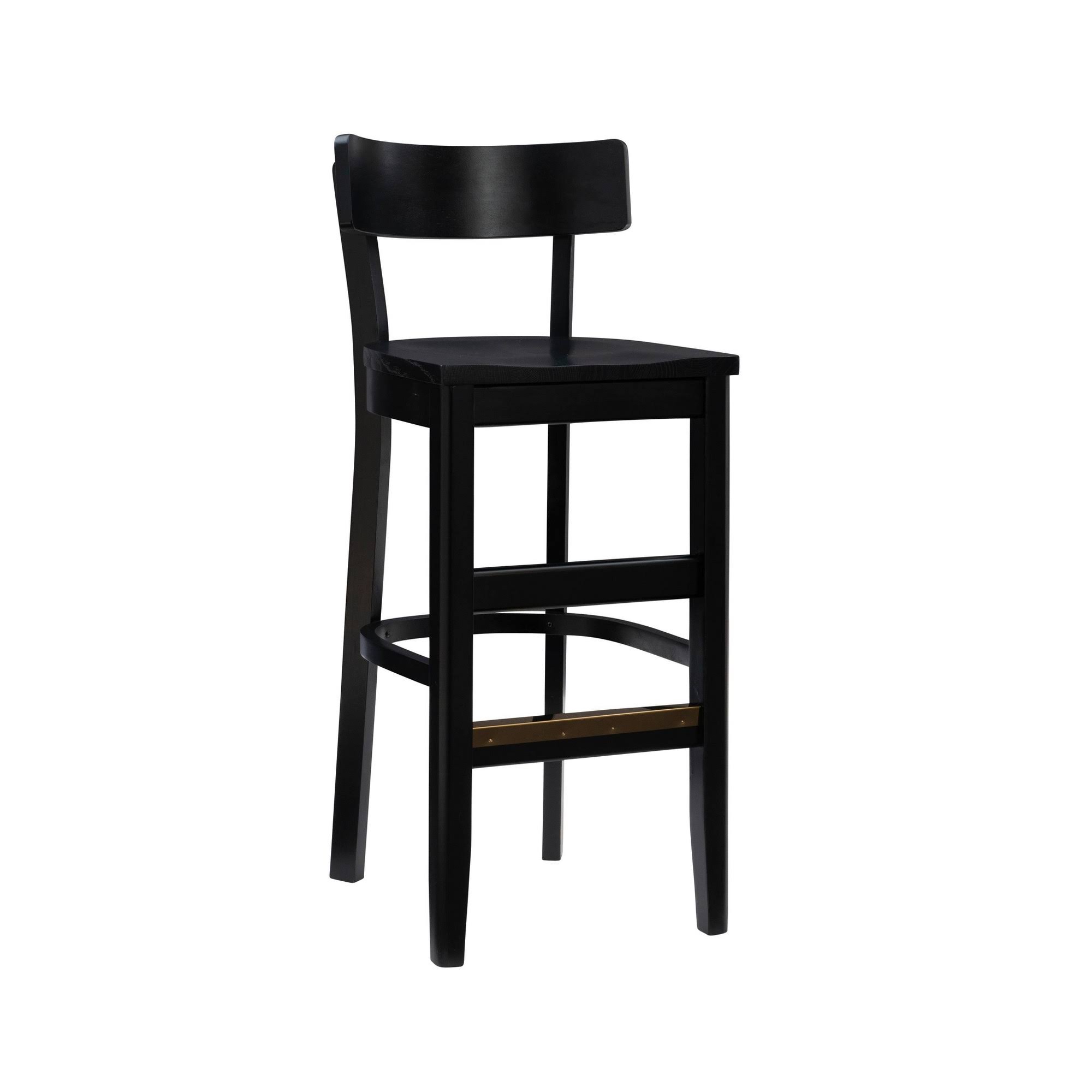 Michalene Solid Wood Bar u0026 Counter Stool Red Barrel Studio Seat Height: Bar Stool (30&rdquo; Seat Height), Color: Black