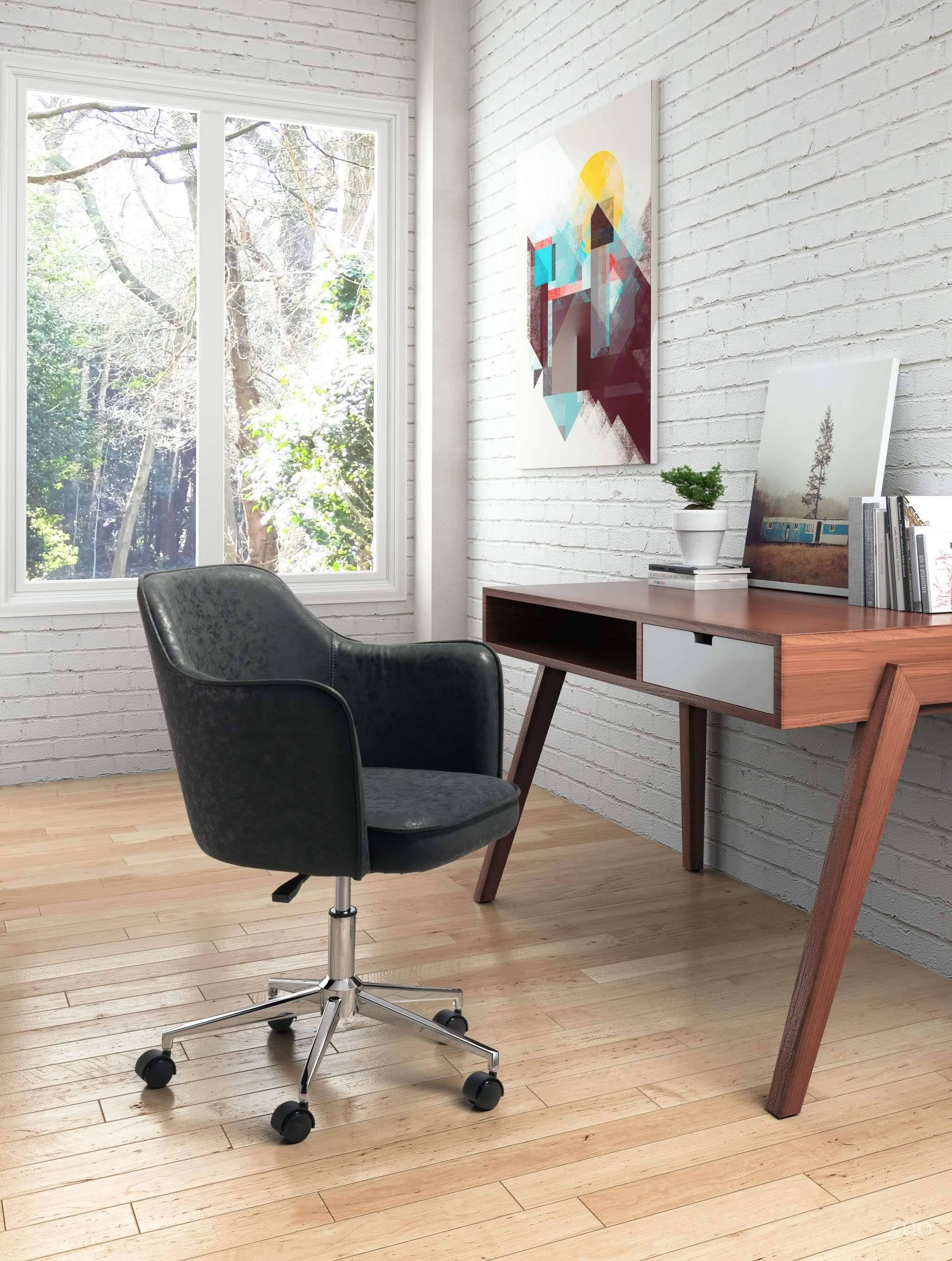 Zuo Modern Keen Vintage Black Office Chair