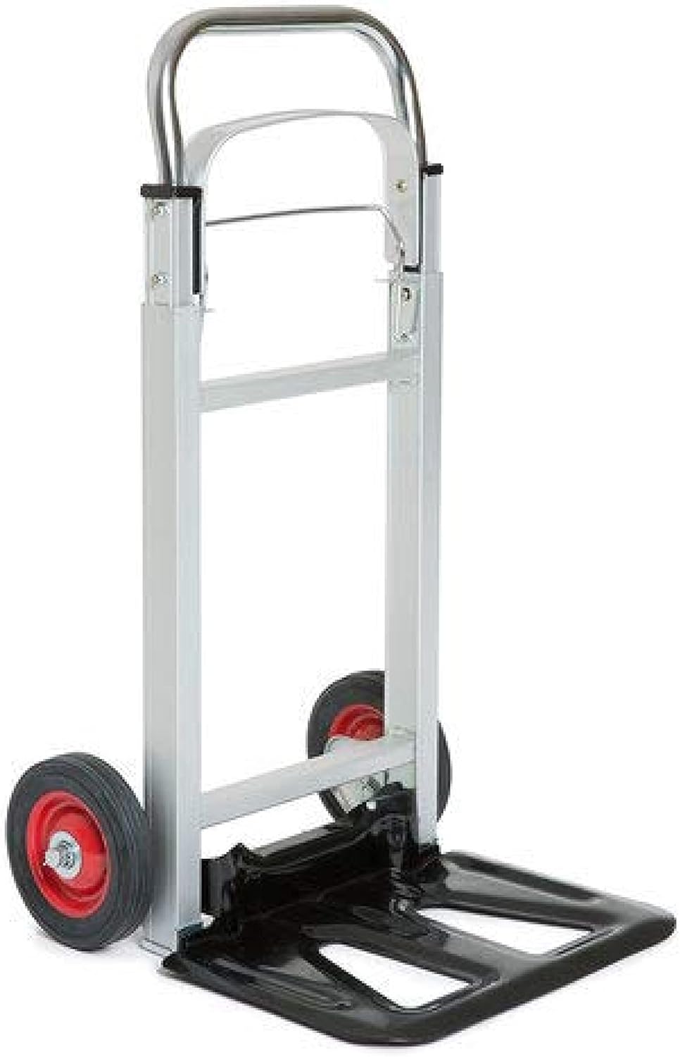 Folding Aluminium Industrial Hand Trolley - with Anti Puncture Tyres and 220LB Load Capacity (White) - 5 Year Warranty Pack of 2