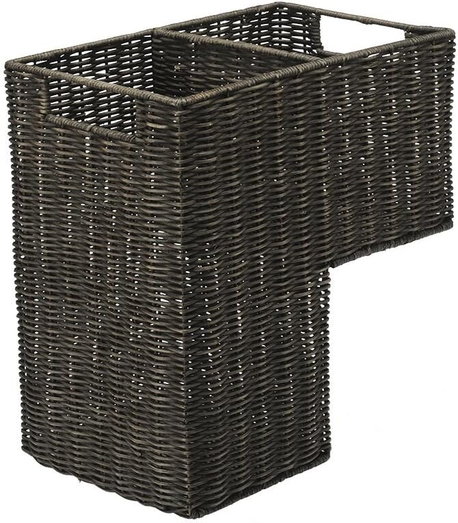 KOUBOO 1060066 Wicker Stair Step Basket in Wash, 15