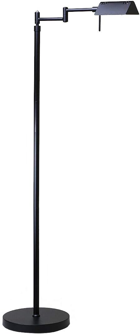 O&rsquo;Bright Dimmable LED Pharmacy Floor Lamp, 12W LED, Full Range Dimming, 360 Degree Swing Arms, Adjustable Heights, Standing Lamp for Reading, Sewing, and Craft, ETL Listed, Antique Brass (Gold)