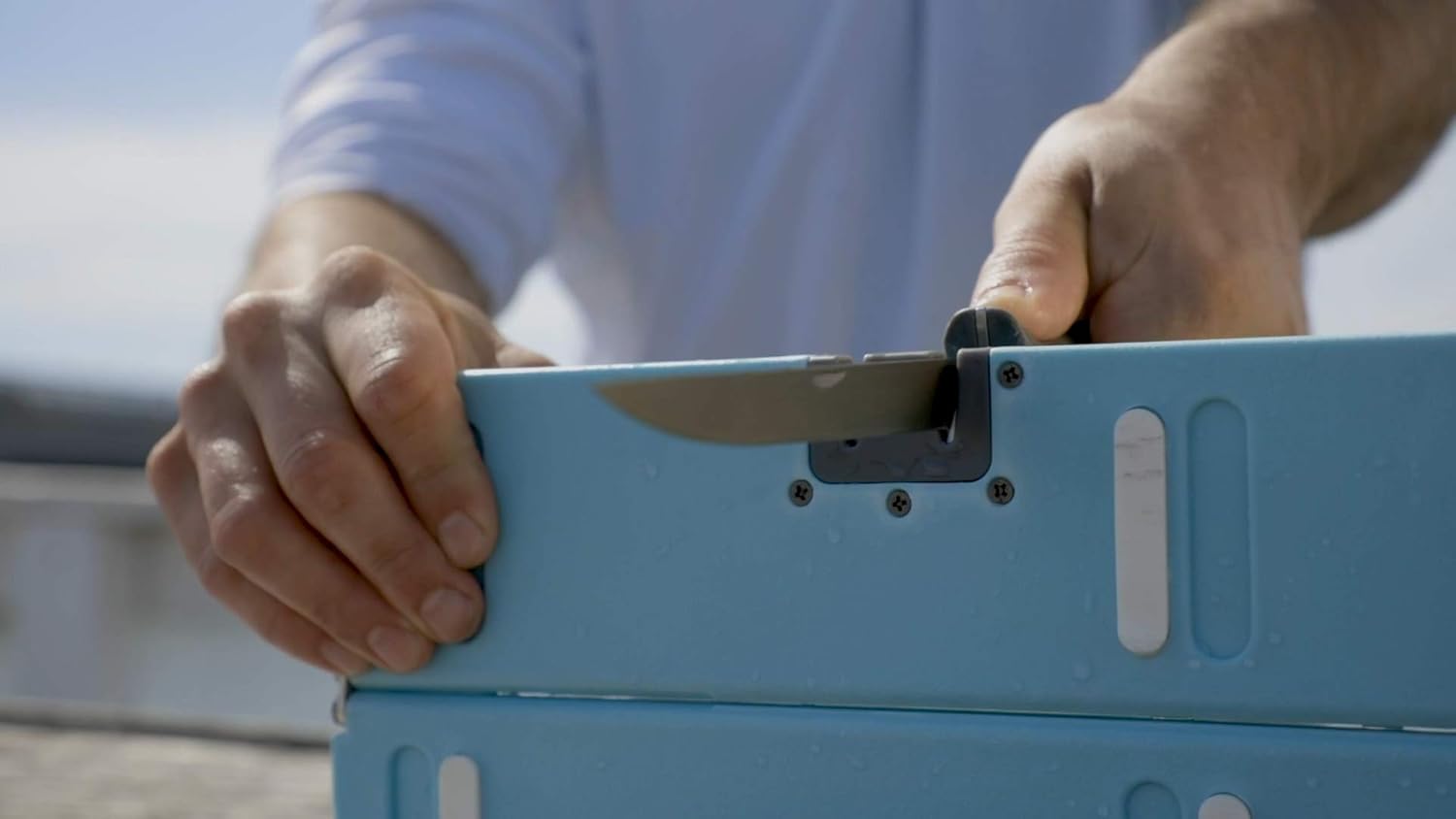 Stowaway Cutting Board - Folding Cutting Board Designed To Easily Fold, Lock, and Stow Anywhere. Pack of 2