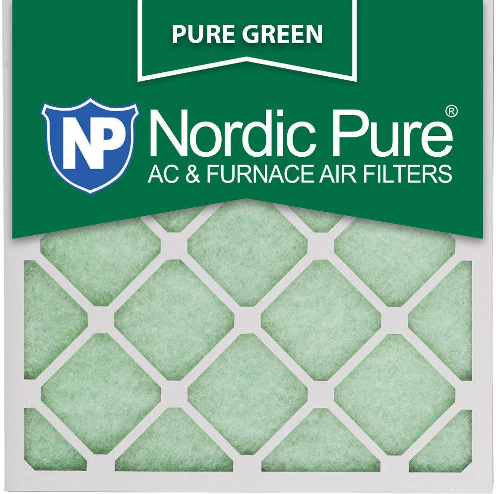 Nordic Pure 25x25x1 Pure Green AC Furnace Air Filters 6 Pack