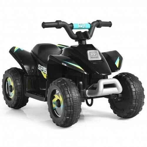 6V Kids Electric ATV 4 Wheels Ride-On Toy -Black