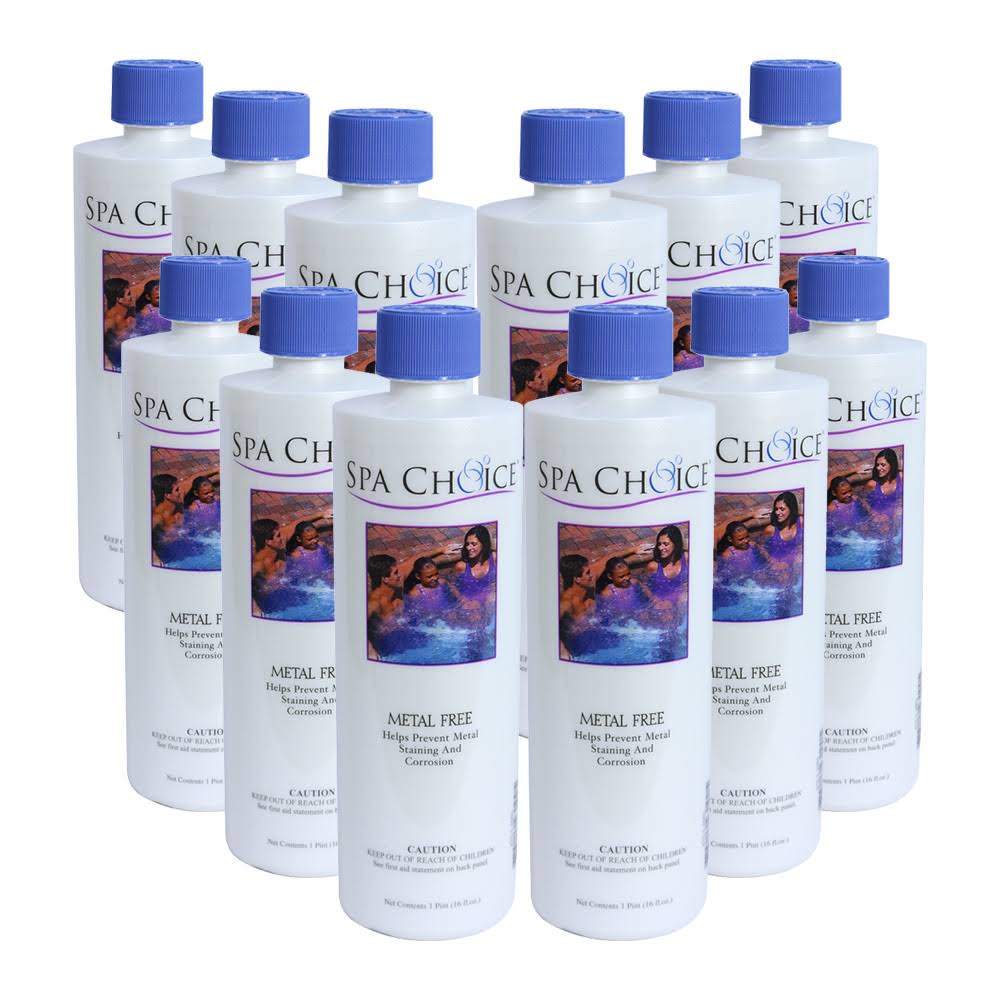 Spa Choice Metal Free Stain Remover for Spas 1-Pint 12-Pack