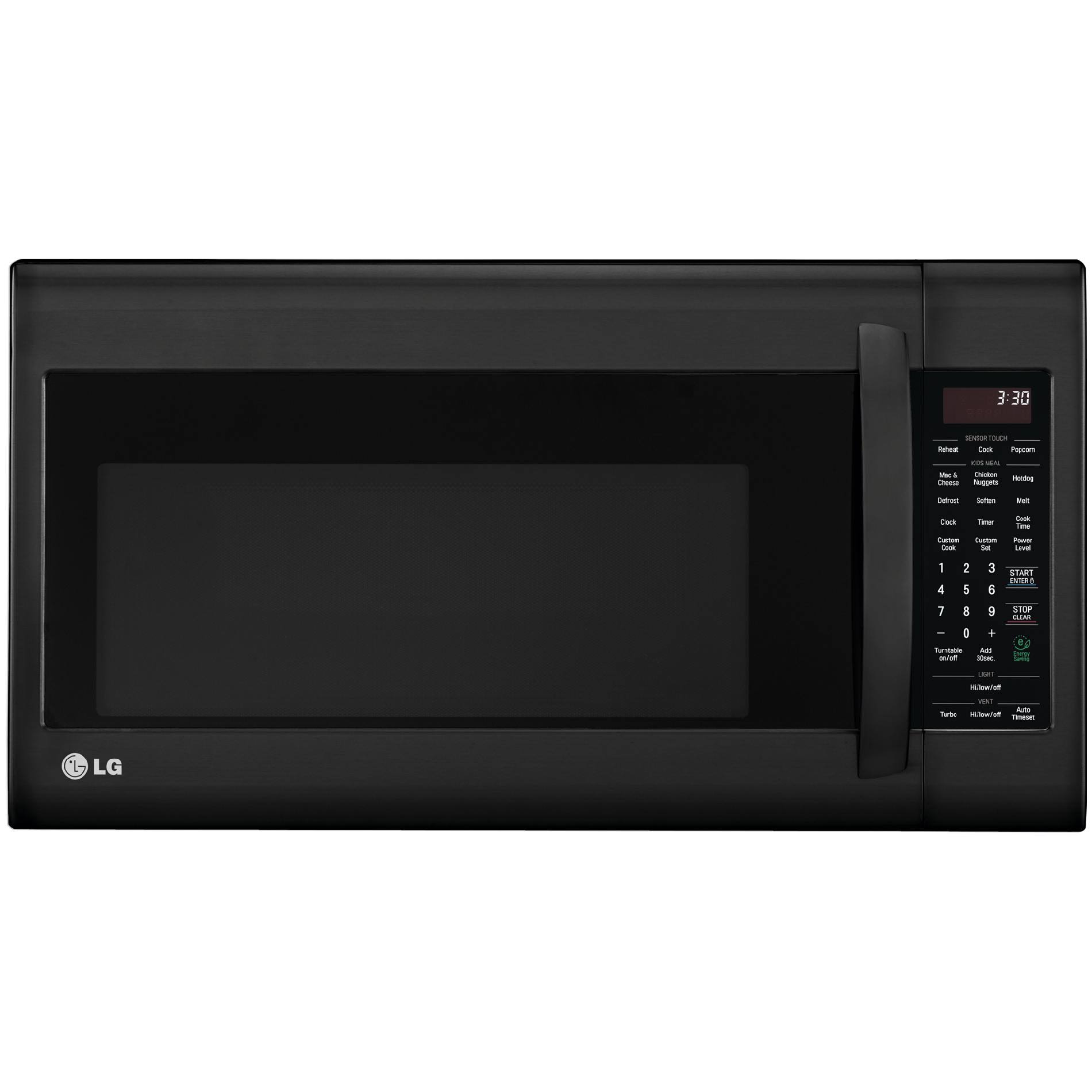 LG LMV2031SB 1000W Built-In Microwave Hood Combo - 2 cu ft - Smooth Black