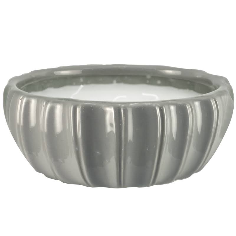 Outdoozie 8048435 7.99 in. Ceramic Contour Multi-Wick Citronella Candle Gray - Pack of 4