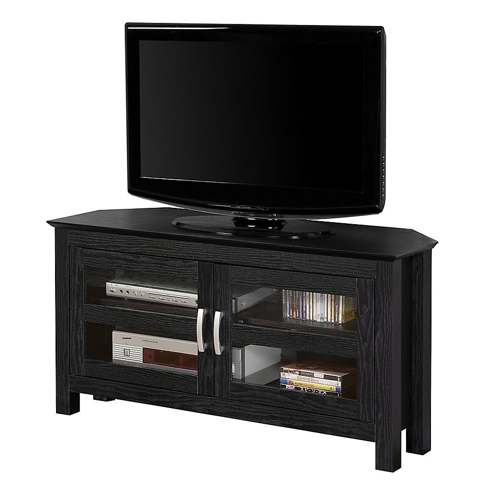 Forest Gate Logan 44x22 Corner TV Stand in Black