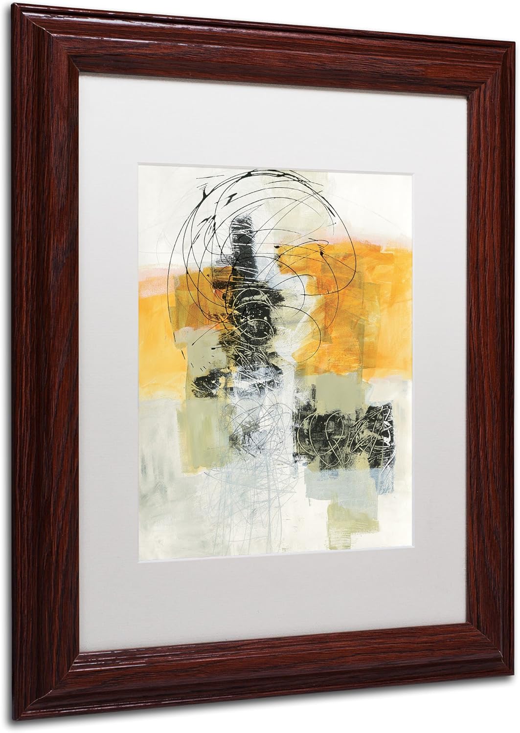 Action II Artwork by Jane Davies Wood Frame, 11 by 14-Inch, White Matte Pack of 2