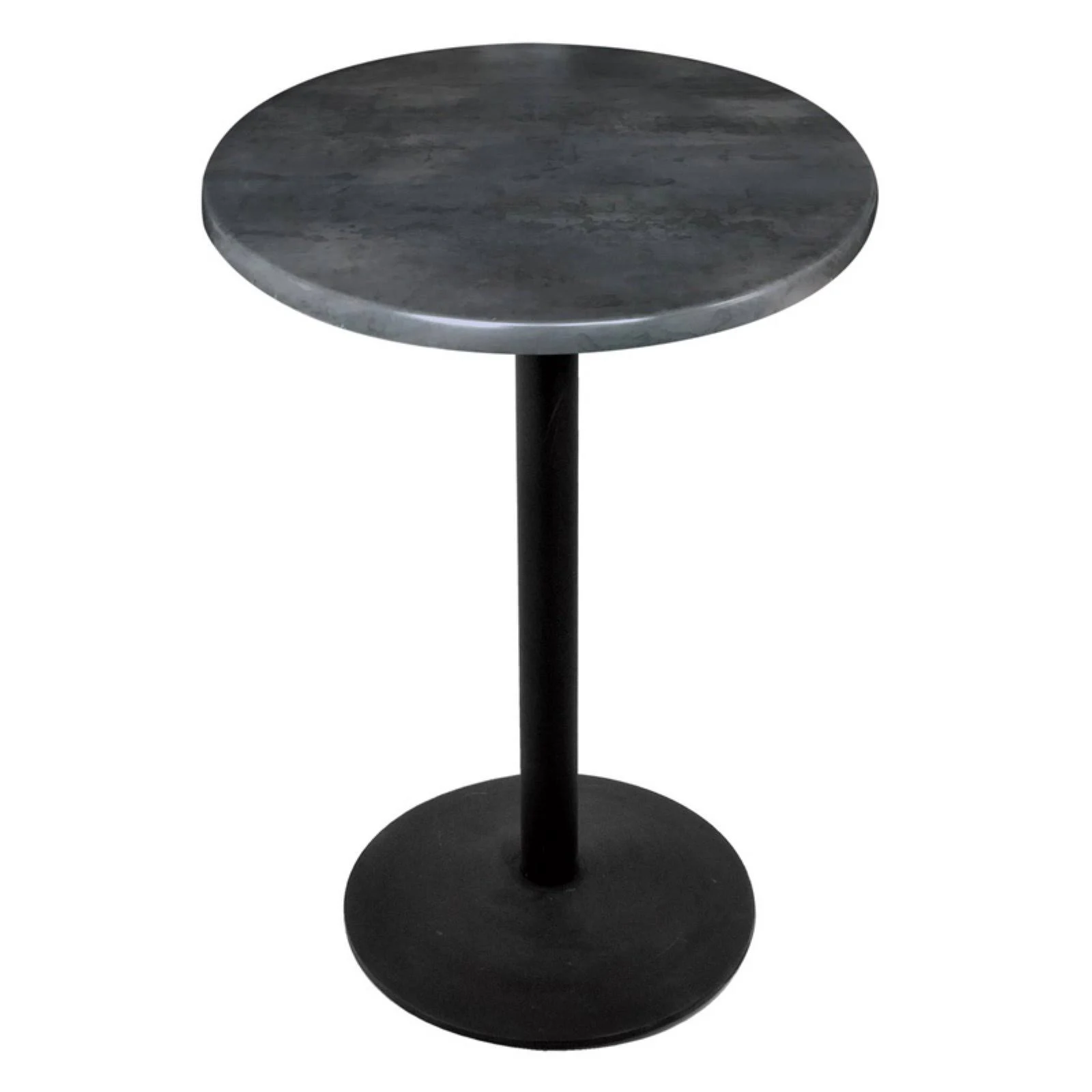 Holland Bar Stool 30x22 OD214 Table with 36x22 Diameter Indoor/Outdoor Black Steel Top
