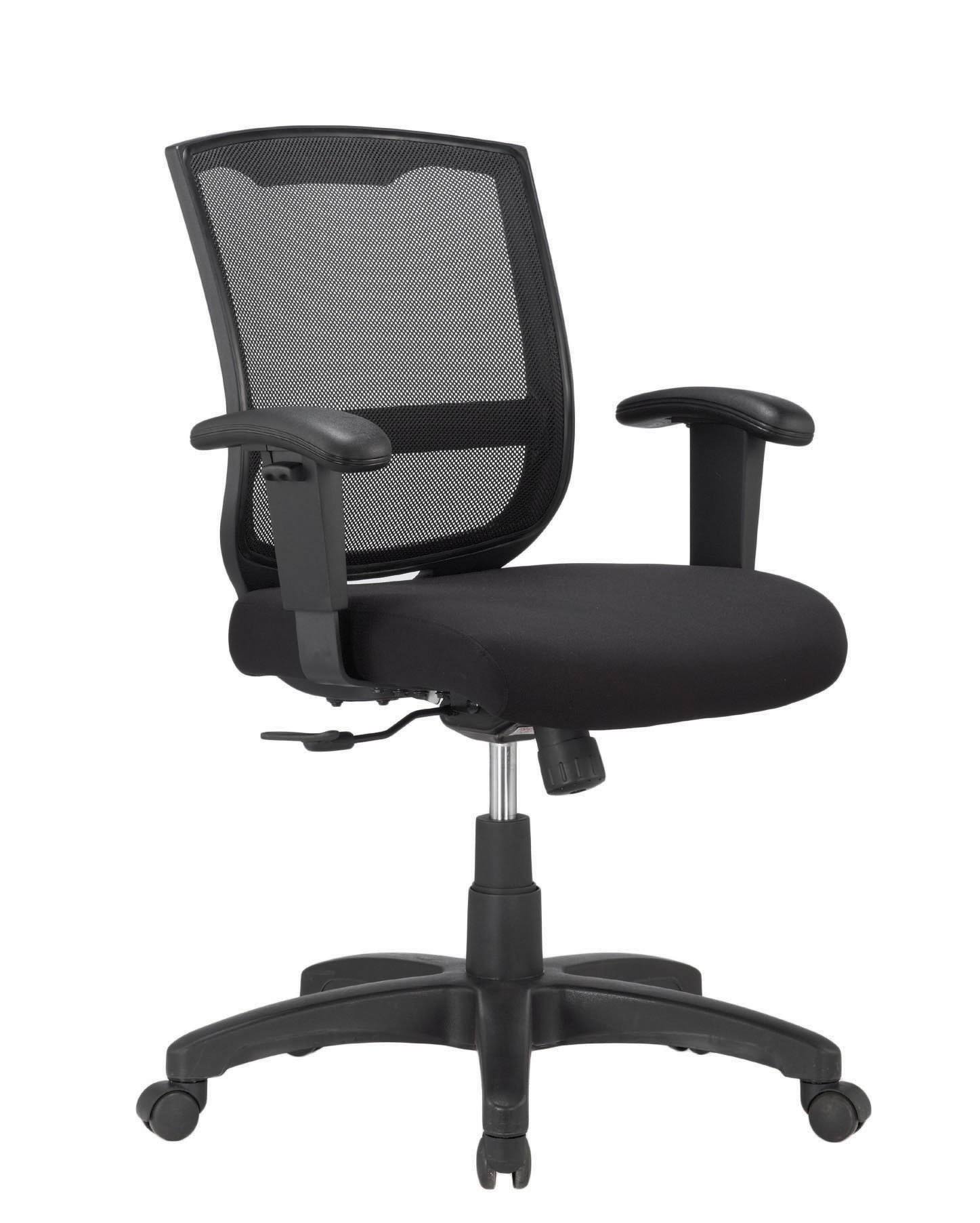 Eurotech Max Mesh-Back Fabric Low-Back Office Task Chair