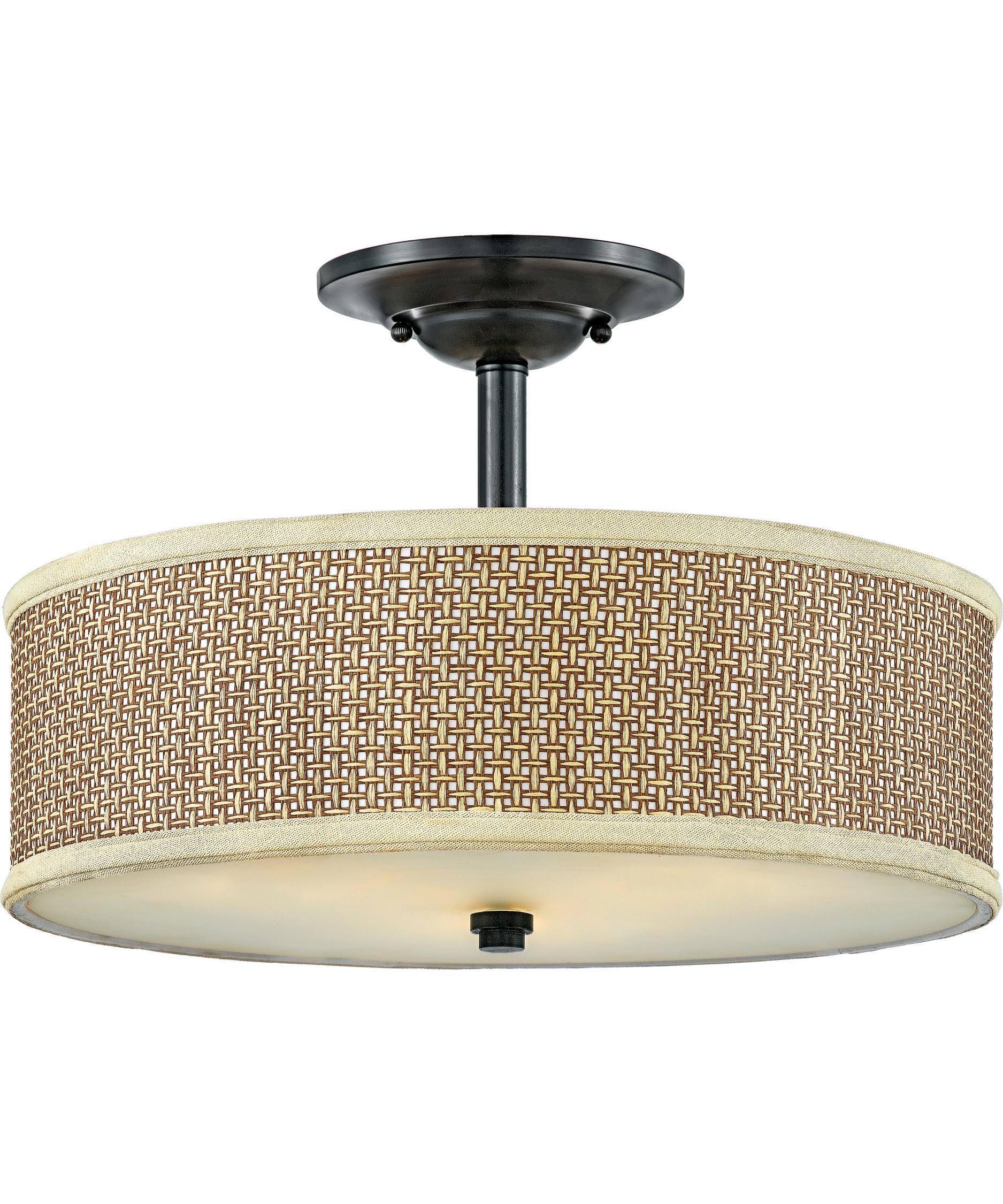 Quoizel ZE1717K Zen Semi Flush Mount Light, Mystic Black
