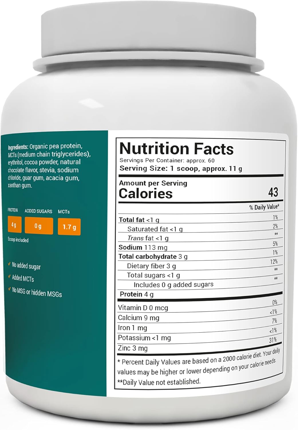 Dr. Berg's Keto Shake w/ MCT Oil Powder - Vegan Protein Organic Plant-Based Shakes, Perfect Keto Light Meal Snacks - Supports Ketosis & Workout Recovery Dairy & Gluten Free - Cocoa Flavor 720 gm Pack of 2