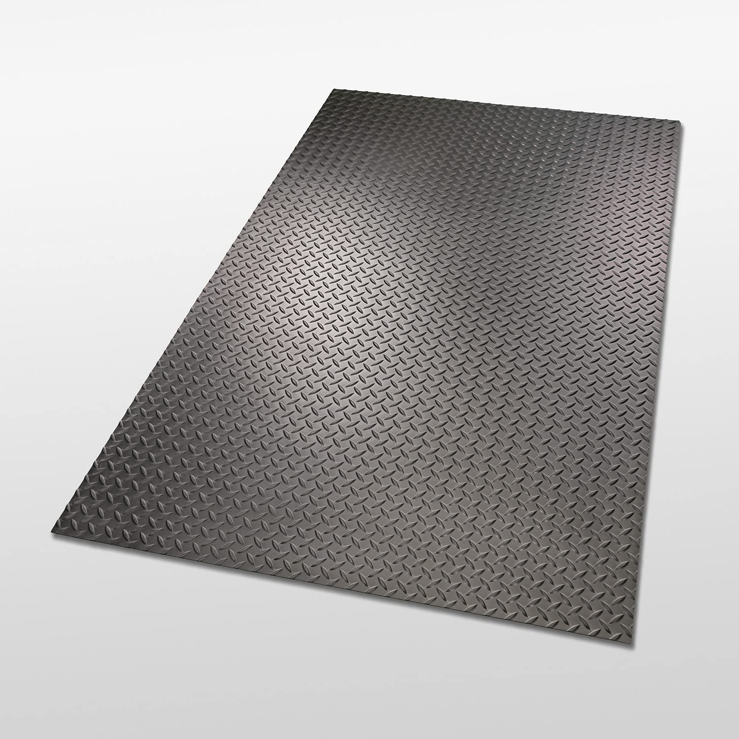 Plastic Runner Mat (2' x 10'), Black, Diamond Pattern | PVC Vinyl Plastic Floor Runner and Floor Protector | Multipurpose Floor Mat | Vinyl Runner Mat