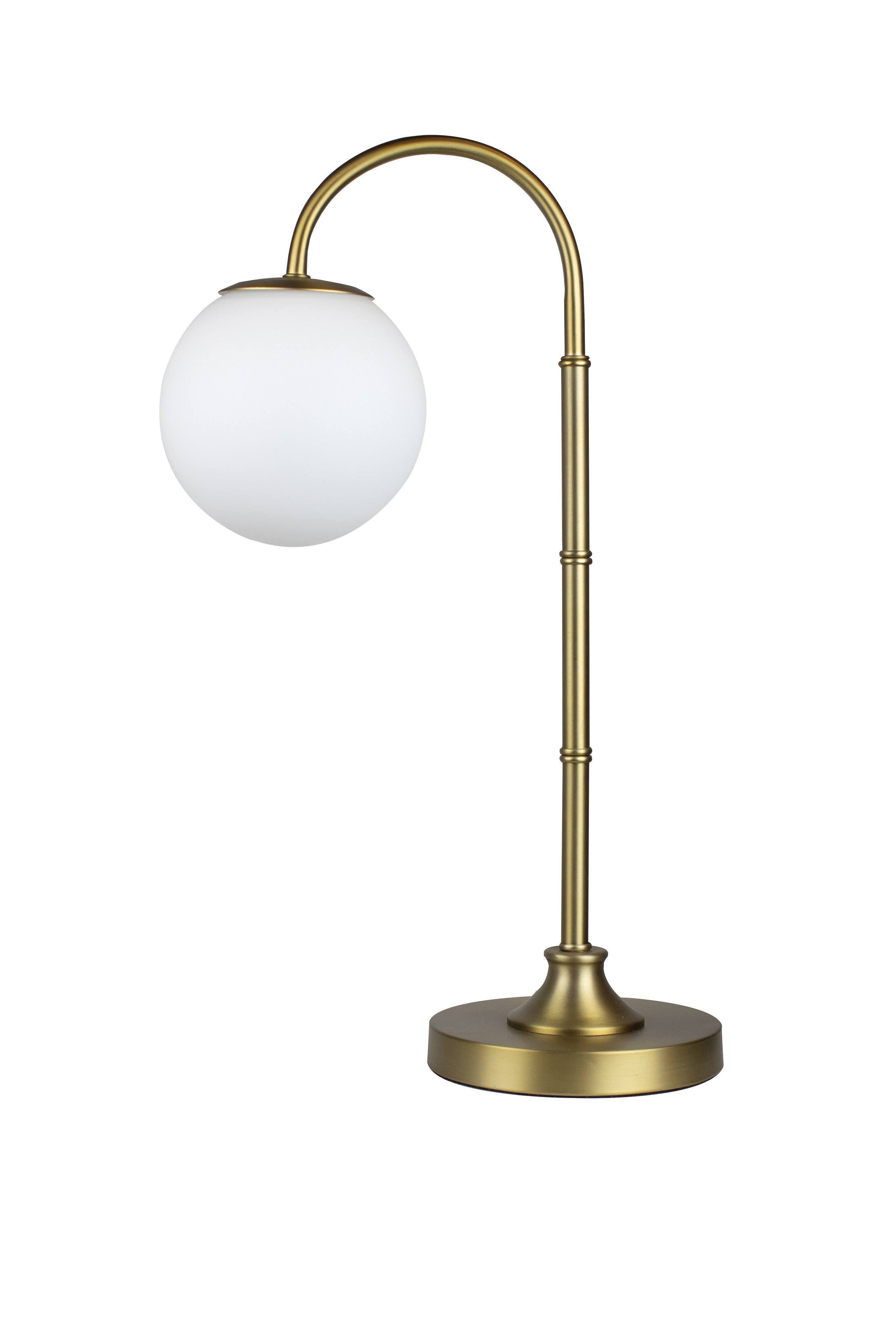 21x22 Accent Table Lamp w/ Globe Shade (Plated Gold)