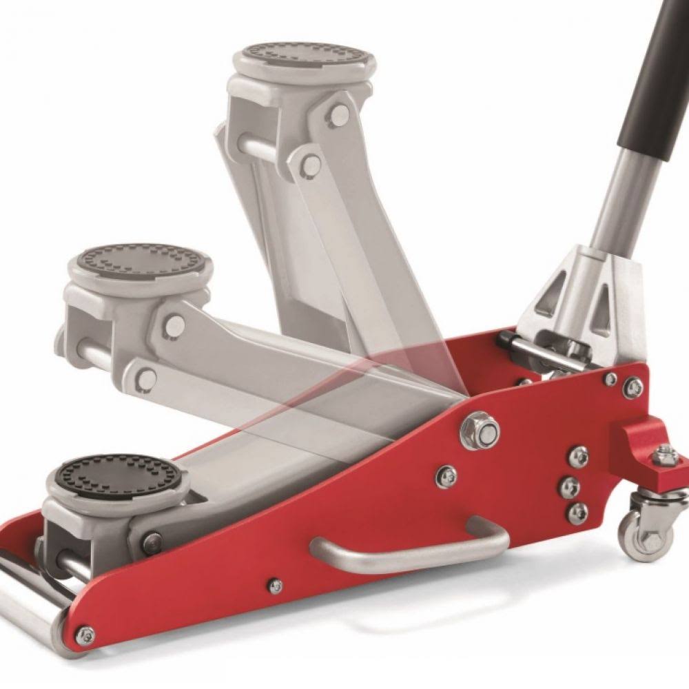 Hyper Tough 1.5 Ton Aluminum Steel Jack, Red