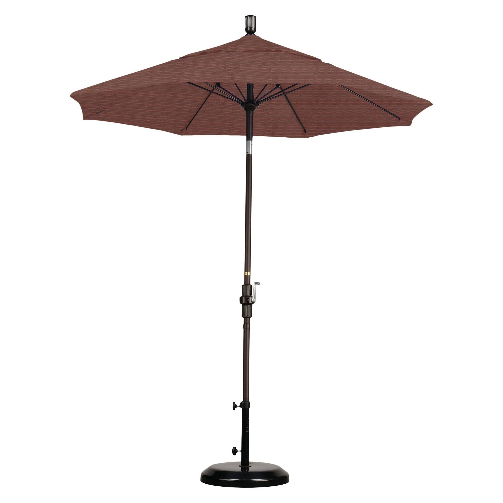 California Umbrella GSCUF758117-FD12 7.5 ft. Fiberglass Market Umbrella Collar Tilt Bronze-Olefin-Terrace Adobe
