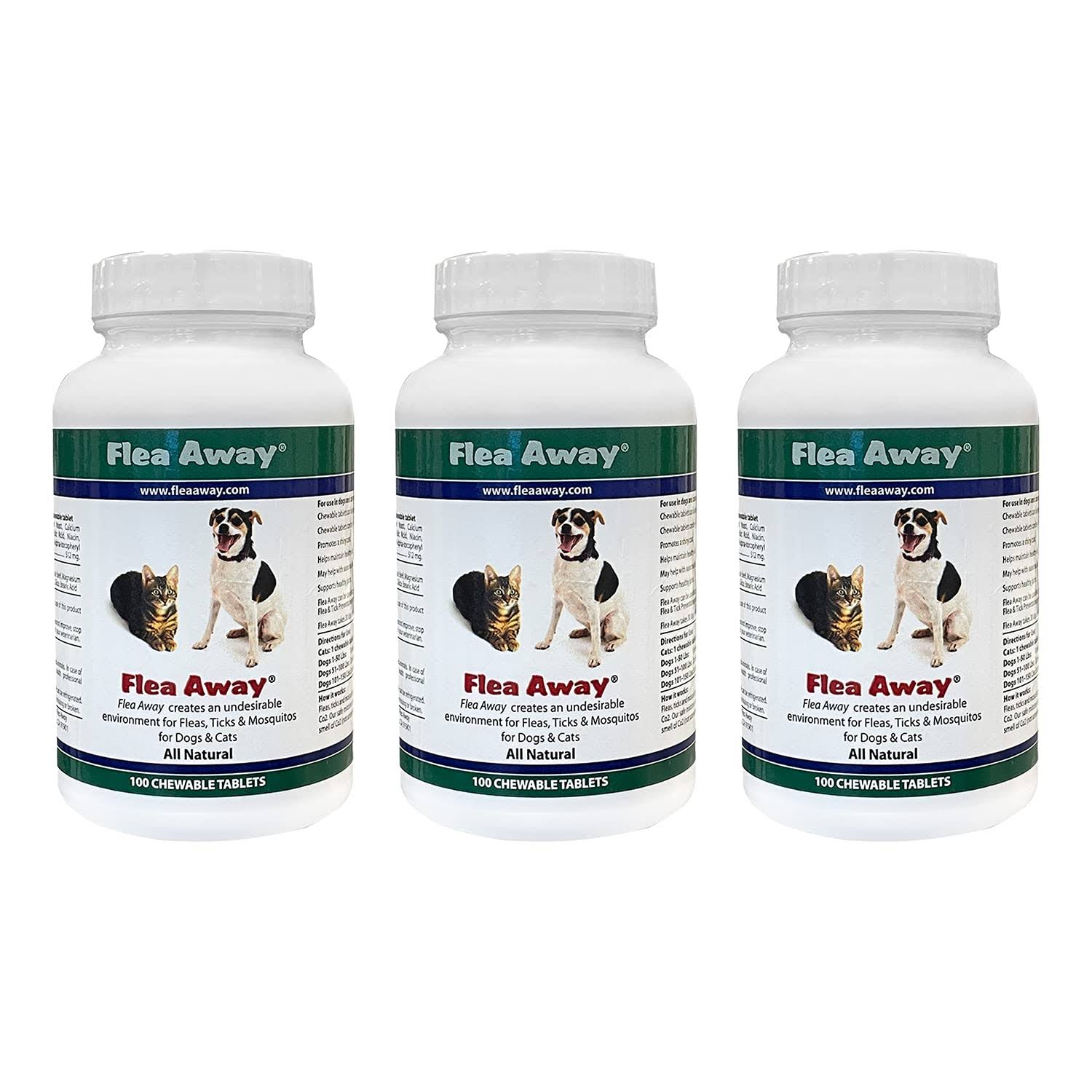 Flea Away All Natural Flea Repellent for Dogs and Cats(Pack of 3)