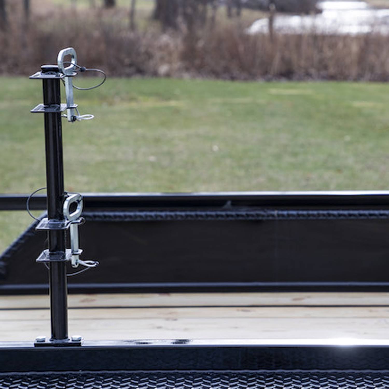 Buyers Products Lt18 2 Channel Lockable Trimmer Rack, 2-Position, Black