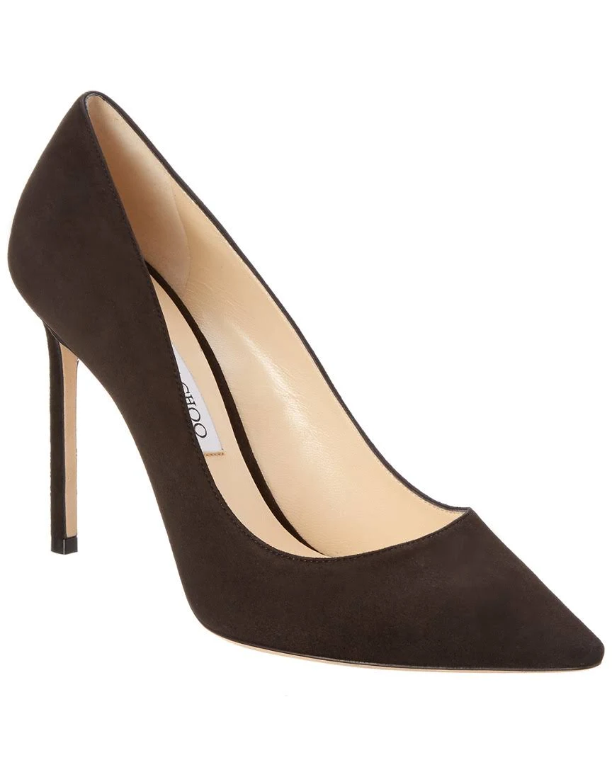 Jimmy Choo Romy 100 Suede Pump, 39.5 / Black