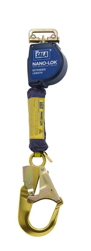 3M DBI-SALA 3101590 - Nano-Lok Extended Length Quick Connect Self Retracting Lifeline Web, 9 ft.